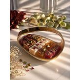 Rossev Servis Sunum Tabağı Oval Gondol Dream Gold - 17 cm