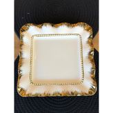Rossev Servis Tabağı Kare Gold 26 cm.