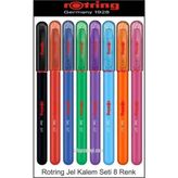 Rotring 8 Renk Karışık Jel Roller 0.7 mm Kalem Seti
