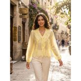 Rouge Basic Farbalı Sarı Gömlek