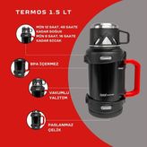 Rox Campıng 1.5 Lt Kamp Termos - Siyah - 1,50 lt