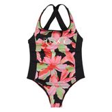 Roxy Active RG One Piece Kız Çocuk Mayo, 16, ERGX103207, ANTHRACITE THE MOVES FLORAL, Kız Çocuklar