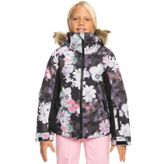 Roxy Jet Ski 8-16 Yaş Kız Çocuk Kayak/Snowboard Montu-ERGTJ03162TBB TBBF-TRUE BLACK BLURRY FLOWER 16Y 42