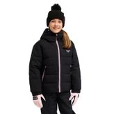 Roxy Snowyhill Puffy Kız Çocuk Siyah Snowboard Ceketi