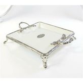 Roy King Classy Kare 28x34 cm Gümüş Sunum Tabak