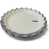 Roy King Sofia Silver Yuvarlak Sunum Tabak 31 cm - Beyaz