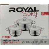 ROYAL Song Mega Çelik Tencere Seti D-5