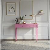 Roys Ahşap 90 cm Masif Tornalı Pembe Dresuar