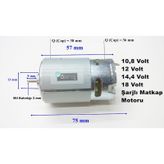 Rs-550 12 Volt Şarjlı Matkap Motoru