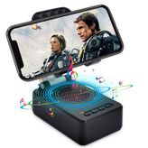 RSUARSUA Bluetooth Hoparlörlü Cep Telefonu Standı HD Surround Ses Bluetooth Hoparlör Ayarlanabilir Telefon Tutucu Hediyeler Kadın Erkek Geniş Cep Telefonu ve Tablet ile Uyumlu (A-Siyah)