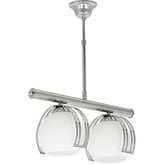 Rsylight Modern Krom Sıralı 2 Li Opal Cam Sarkıt Avize - Siyah