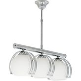 Rsylight Modern Krom Sıralı 3 Lü Opal Cam Sarkıt Avize - Siyah