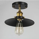 Rsylight Retro Metal Siyah Tekli Tavan Plofyoner Rustik Avize
