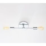 Rsylight Retro Modern Krom 2 Li Tavan Plofyoner Rustik Avize - Siyah
