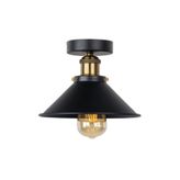Rsylight Retro Plofonyer Tavan Avize Tekli Siyah Rustik 23CM