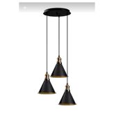 Rsylight Rys Retro Metal 3 Lü Dekoratif Rustik Sarkıt Avize Çap 30 Cm
