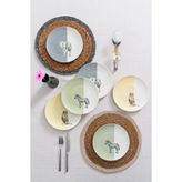 Rubi Porselen 6'lı Savanda Safari Temalı Pasta Tabağı Seti 20 Cm - Kahvaltı & Tatlı Sunum