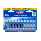 Rubin Alkalin AA 1,5V 20'li Kalem Pil