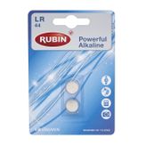 Rubin LR44 1.5 V 2 Adet Düğme Alkalin Pil