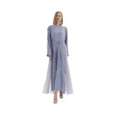 Ruby Yanları Fırfır Tül Detaylı Abaya