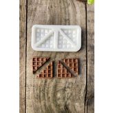 Rufus Concept Waffle Dörtlü Mum Kalıbı (Silikon)