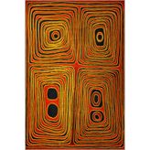 rugs modern Kareli Turuncu Renkli Yamuk Akan Temalı Dekoratif Yıkanabilir Halı miravip9043, 100 x 300