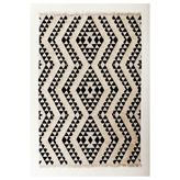 rugs modern Rustik 4019 Siyah Beyaz Iskandinav Boho Stil Kilim, 75 x 150