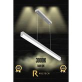 Rultech Magro 3000K Gün Işık , Beyaz Kasa, 120CM Ledli Sarkıt Modern LED Avize, Salon, Mutfak, Masa - Gün Işığı