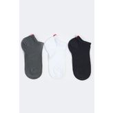 Run 3 lü Erkek Basic Patik Çorap Siyah/Beyaz/Gri