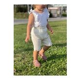 runbaby Pamuklu Çift Kat Müslin Bebek Şort (EKRU)