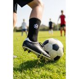 RunGear Up Futbol Spor Çorabı - Nakışlı Futbol Topu Desenli Çorap - Burun Dikişsiz %100 Pamuk Nefes Alabilir Unisex Esnek Ter Emici Pamuklu Çorap