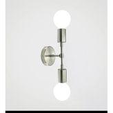 Rys Retro Mat Krom Metal 2'li Dekoratif Rustik Duvar Aplik