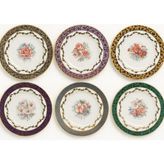 S.clairy Pearl Flowers Mix 6lı Pasta Tabağı 19CM - 1 lt - Renkli