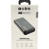 S-Link 10W Dual Output Powerbank 20000MAH