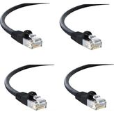 S-Link Cat6 Siyah 10 Metre 23AWG 0.57mm CCA Double Jack RJ45 Lan Kablosu Uçları Hazır Takılı Bilgisayar Modem Internet Ethernet Kablosu