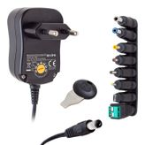 S-Link SL-128C 3 Volt - 12 Volt 8 Uçlu Switch Mode Plastik Kasa Adaptör