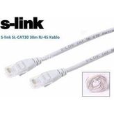 S-Link SL-CAT6030 0.30 mt Gri Ağ Kablosu