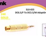 S-link SLX-655, DC6.5/F To DC3.5/M Adaptör, Siyah