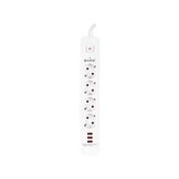 S-Link SPG403U 1.5 m 1.5 mm 100 Bakır 750 Joule 3 Usb 5V2.4A 4'lü Anahtarlı Akım Korumalı Priz