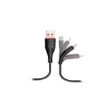S-LINK SW-C595 1.2M 3A Micro Usb Siyah Şarj Kablosu