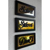 Sabret Şükret Dua Et 3'Lü Tablo Seti Duvar Süsü