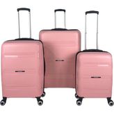 Saddlebag Lucas Pp Kırılmaz Silikon Valiz 3'lü Set - Pembe