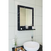 Safir Mermer Desen Banyo Dolabı 45X60 cm Sunta Malzemeden Yapılmış Raflı Ayna