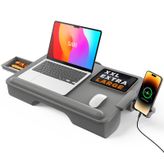 SAIJI Yastıklı Lap Masası, Bilgisayar Dizüstü Standı, Lap Dizüstü Masası, Dahili Çekmece Depolama, Telefon Tutucu, Bilek Pedi