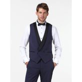 Saks Fitted Fit Şal Yaka Klasik Yelek