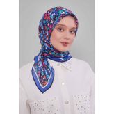 Saks Karışık Çiçek Desen Soft Eşarp