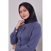 Saks Kenar Şeritli Monogram İpek Eşarp