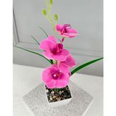 Saksıda Yapay Mini Islak Orkide 30 cm Pembe