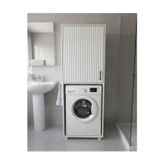 SAKURA MEMBRAN KAPAKLI ÇAMAŞIR MAKİNE DOLABI BANYO DOLABI ÇOK AMAÇLI DOLAP BEYAZ