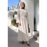 Salih Çelebi Sultan Basic Elbise 0001 - EKRU